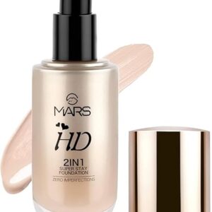 Mars HD 2 In 1 Super Stay Foundation F07 – Shade 101 Ivory (60ml)