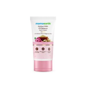 Mamaearth Multani Mitti Oil Balance Face Wash with Multani Mitti & Bulgarian Rose (150 ml)