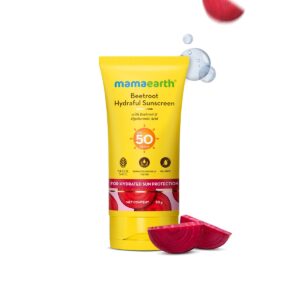 Mamaearth Beetroot Hydraful Sunscreen SPF 50 PA++++ with Hyaluronic Acid (50 g)