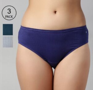 Enamor CH03 Cotton Antimicrobial Hipster Briefs for Women (Pack of 3)