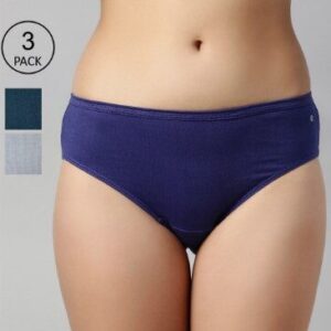 Enamor CH03 Cotton Antimicrobial Hipster Briefs for Women (Pack of 3)